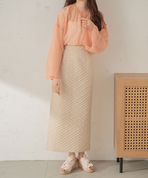 Ambre Neige(アンブルネージュ)の「【リボン取り外し可能】ボウタイシアーチュニックブラウス/【WEB/EC限定商品】(シャツ/ブラウス・レディース・アイボリー/ピンク/ダークブラウン・FREE)」の12枚目の写真