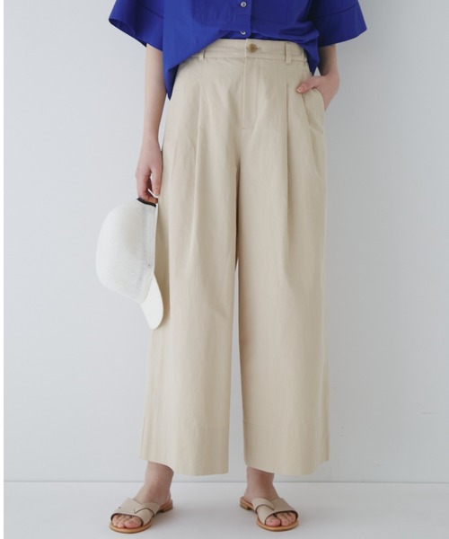 human woman(ヒューマンウーマン)の「◆ウエストドロストワイドパンツ(その他パンツ・レディース・ベージュ/カーキ・SMALL/MEDIUM/LARGE)」の5枚目の写真