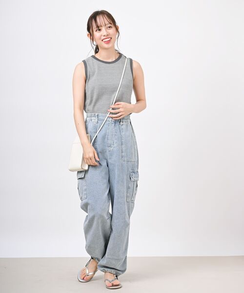 rps（アールピーエス）の「ジャガードタンクトップ（タンクトップ・レディース・ブラック/ブルーグリーン/グレー/グリーン系その他/モカ/ラベンダー/グリーン・フリー）」の8枚目の写真