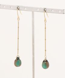 【tschuss(チュース)】「drop」チェコビーズのピアス medium