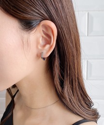 【サージカルステンレス】ペンタゴンフープピアス