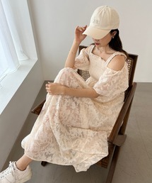 one after another NICE CLAUP | 【2way着用】シャーリングフレアワンピース(ワンピース)