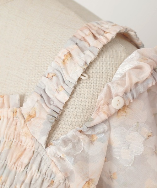 one after another NICE CLAUP（ワンアフターアナザーナイスクラップ）の「2way/シャーリングフレアワンピース（ワンピース・レディース・アイボリー/その他/ホワイト×ブラック/ネイビー・FREE）」の11枚目の写真