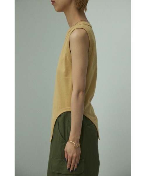 BLACK BY MOUSSY（ブラックバイマウジー）の「asymmetry hem tops（アシンメトリーヘムトップス)（タンクトップ・レディース・ベージュ/ホワイト/ブルー/ブラック・FREE）」の17枚目の写真