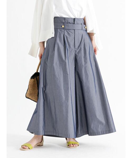 Te chichi（テチチ）の「共ベルト付タックガウチョパンツ（その他パンツ・レディース・ベージュ/カーキ/ネイビー・F）」の3枚目の写真