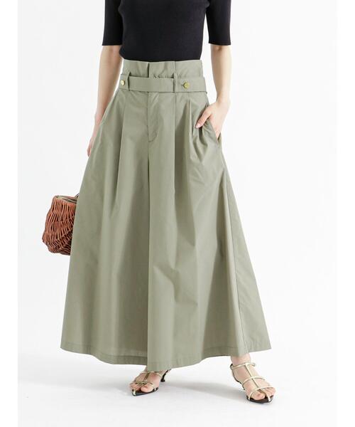 Te chichi（テチチ）の「共ベルト付タックガウチョパンツ（その他パンツ・レディース・ベージュ/カーキ/ネイビー・F）」の2枚目の写真