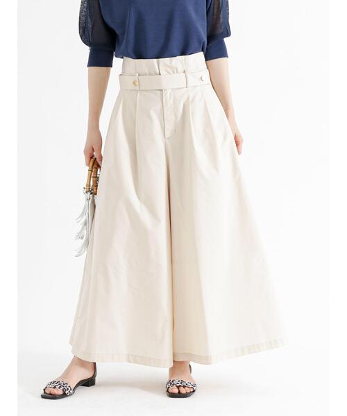 Te chichi（テチチ）の「共ベルト付タックガウチョパンツ（その他パンツ・レディース・ベージュ/カーキ/ネイビー・F）」の4枚目の写真