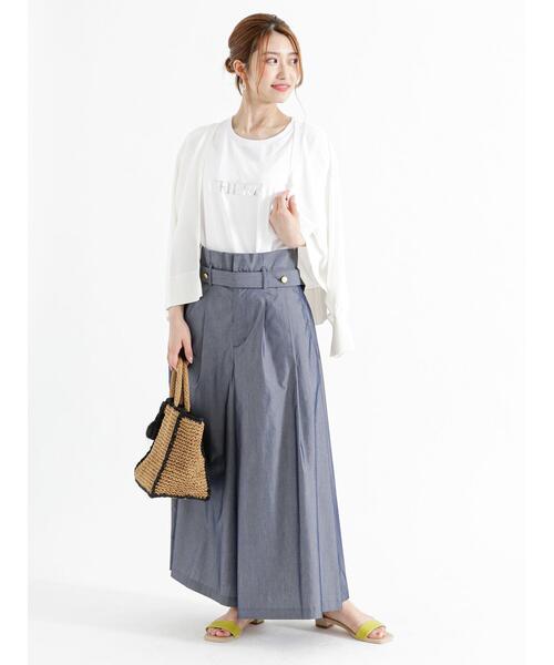 Te chichi（テチチ）の「共ベルト付タックガウチョパンツ（その他パンツ・レディース・ベージュ/カーキ/ネイビー・F）」の7枚目の写真