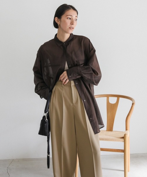 select MOCA（セレクトモカ）の「ダブルタックツイルスラックス（スラックス・レディース・ベージュ/ブラック/アイボリー・SMALL/MEDIUM）」の20枚目の写真