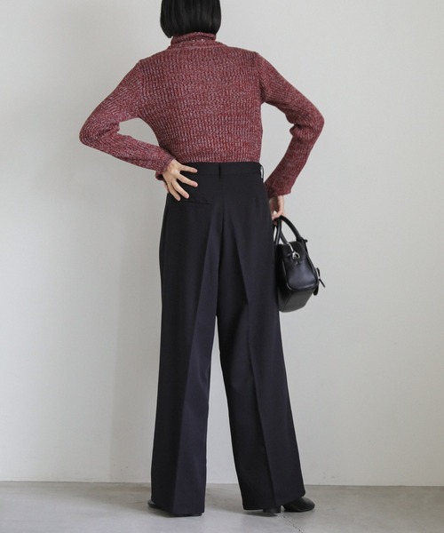 select MOCA（セレクトモカ）の「ダブルタックツイルスラックス（スラックス・レディース・ベージュ/ブラック/アイボリー・SMALL/MEDIUM）」の13枚目の写真