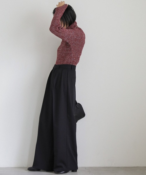 select MOCA（セレクトモカ）の「ダブルタックツイルスラックス（スラックス・レディース・ベージュ/ブラック/アイボリー・SMALL/MEDIUM）」の11枚目の写真