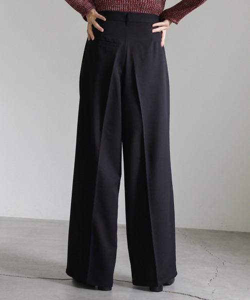 select MOCA（セレクトモカ）の「ダブルタックツイルスラックス（スラックス・レディース・ベージュ/ブラック/アイボリー・SMALL/MEDIUM）」の12枚目の写真