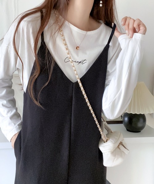 classicalelf(クラシカルエルフ)の「1枚でラフにキマル。2way裏シャギーサロペット(サロペット/オーバーオール・レディース・ブラック・LARGE/MEDIUM/SMALL/X-LARGE)」の8枚目の写真