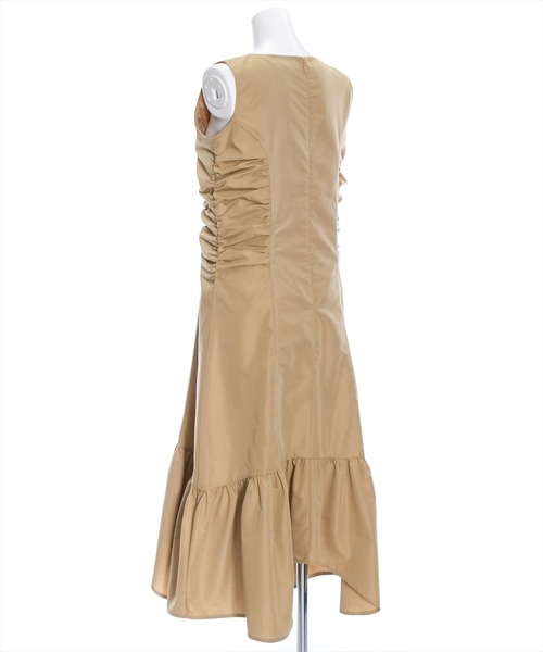 clear(クリア)の「ノースリーブギャザーデザインワンピース≪STAY MOTION≫(ワンピース・レディース・キャメル/ブラック・F)」の11枚目の写真