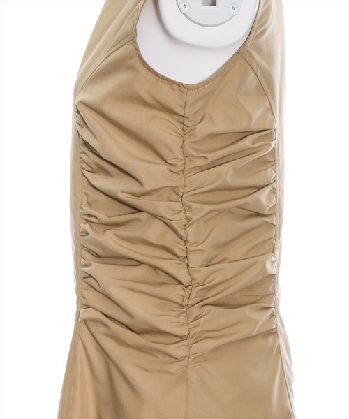 clear(クリア)の「ノースリーブギャザーデザインワンピース≪STAY MOTION≫(ワンピース・レディース・キャメル/ブラック・F)」の10枚目の写真
