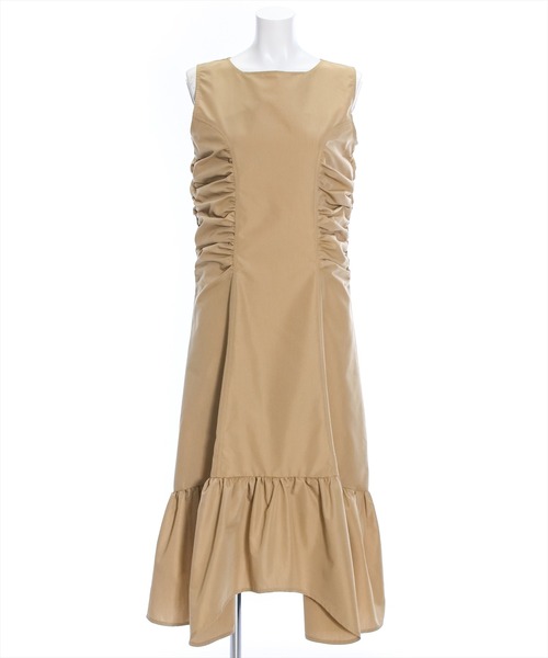 clear(クリア)の「ノースリーブギャザーデザインワンピース≪STAY MOTION≫(ワンピース・レディース・キャメル/ブラック・F)」の16枚目の写真