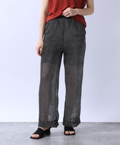 JEANASIS（ジーナシス）の「グロッシーハクプリントメッシュパンツ/965902（その他パンツ・レディース・ブラック系その他/ホワイト系その他/ブラウン系その他・FREE）」の10枚目の写真