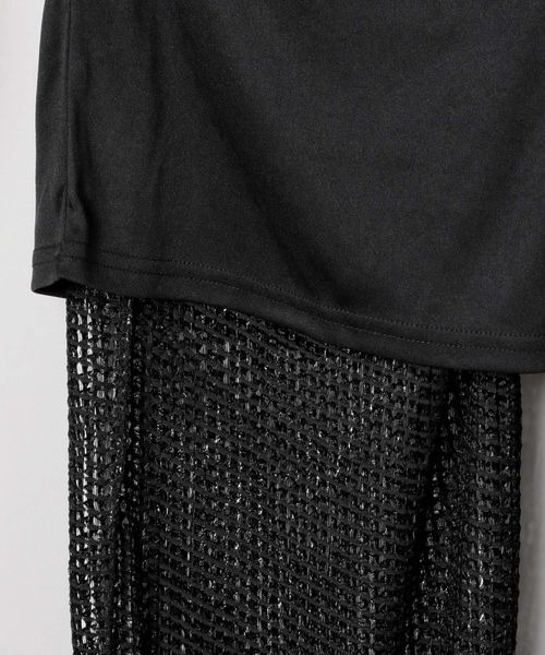 JEANASIS（ジーナシス）の「グロッシーハクプリントメッシュパンツ/965902（その他パンツ・レディース・ブラック系その他/ホワイト系その他/ブラウン系その他・FREE）」の5枚目の写真