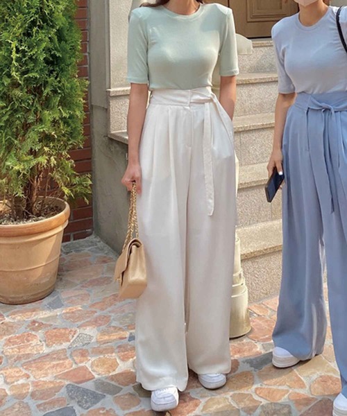 SPIGA(スピーガ)の「ウエストリボンスラックスパンツ(スラックス・レディース・ホワイト/ベージュ・SMALL/MEDIUM)」の13枚目の写真