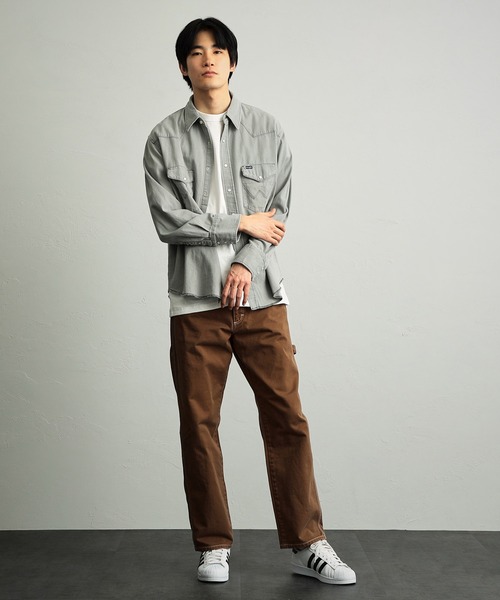 Wrangler（ラングラー）の「Wrangler/ラングラー【WRAPID TRANSIT/ラピッドトランジット】カラバリ豊富/ワイドルーズデニムパンツ ペインターデニムパンツ【ユニセックス】（デニムパンツ・メンズ・ブラック/ネイビー/ブラウン/インディゴブルー/ブルー/マスタード/グリーン/アイボリー/ライトインディゴブルー/ブルー系その他/ブルーグリーン/ブルー系その他2・X-SMALL/SMALL/X-LARGE/MEDIUM/LARGE）」の20枚目の写真