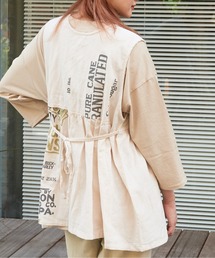 CUBE SUGAR | 空紡糸先染めツイルフィードサックプリントブラウス(シャツ/ブラウス)