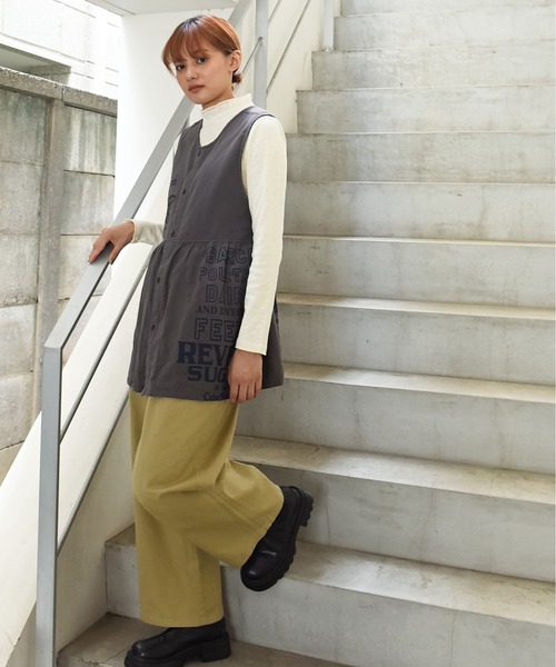 CUBE SUGAR（キューブシュガー）の「空紡糸先染めツイルフィードサックプリントブラウス（シャツ/ブラウス・レディース・グレー系その他/ベージュ系その他/ベージュ系その他2・M）」の11枚目の写真