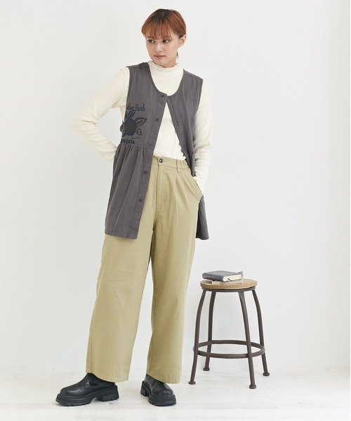 CUBE SUGAR（キューブシュガー）の「空紡糸先染めツイルフィードサックプリントブラウス（シャツ/ブラウス・レディース・グレー系その他/ベージュ系その他/ベージュ系その他2・M）」の16枚目の写真