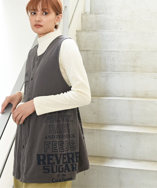 CUBE SUGAR（キューブシュガー）の「空紡糸先染めツイルフィードサックプリントブラウス（シャツ/ブラウス・レディース・グレー系その他/ベージュ系その他/ベージュ系その他2・M）」の10枚目の写真