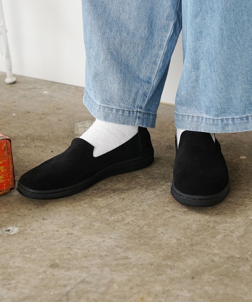 CAL O LINE（キャルオーライン）の「CAL O LINE/キャルオーライン×MANEBU/マネブ SEA SIDE SLIP ON コラボ スリッポン（スリッポン・メンズ・ブラック×ホワイト/ブラック×ブラック・43/42）」の16枚目の写真