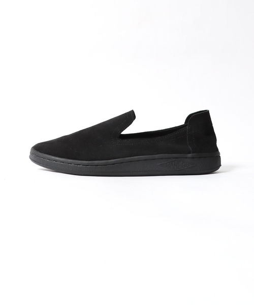 CAL O LINE（キャルオーライン）の「CAL O LINE/キャルオーライン×MANEBU/マネブ SEA SIDE SLIP ON コラボ スリッポン（スリッポン・メンズ・ブラック×ホワイト/ブラック×ブラック・43/42）」の3枚目の写真
