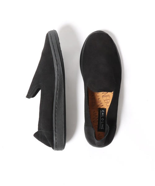 CAL O LINE（キャルオーライン）の「CAL O LINE/キャルオーライン×MANEBU/マネブ SEA SIDE SLIP ON コラボ スリッポン（スリッポン・メンズ・ブラック×ホワイト/ブラック×ブラック・43/42）」の14枚目の写真