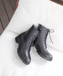 MODE KAORI（モードカオリ）の「【撥水 防滑 断熱】Uチップレースアップブーツ/21480（ブーツ・レディース）」