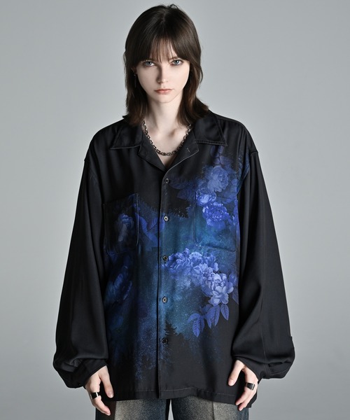 dolman sleeve open color shirt / ドルマンスリーブオープン