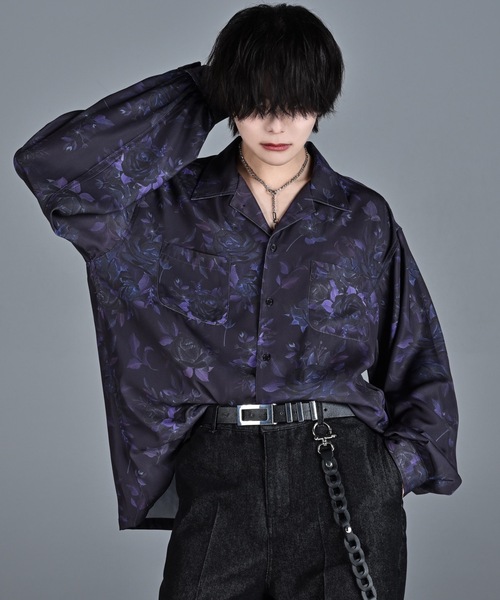 dolman sleeve open color shirt/ドルマンスリーブオープン