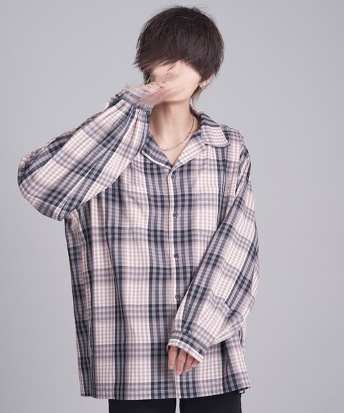 dolman sleeve open color shirt / ドルマンスリーブオープン