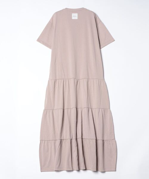 BABU-BU（バブーブ）の「TIERED CUT SEW MAXI H/S ONEPIECE（ワンピース・レディース・ブラック/ベージュ・ONE SIZE）」の11枚目の写真