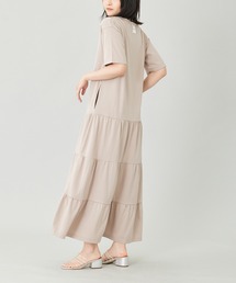 TIERED CUT SEW MAXI H/S ONEPIECE