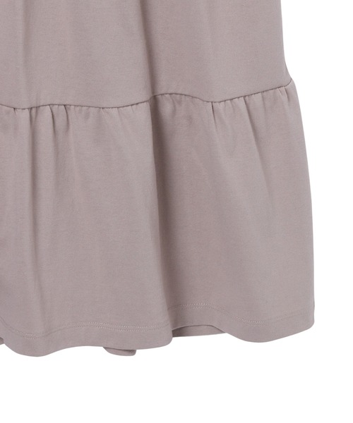 BABU-BU（バブーブ）の「TIERED CUT SEW MAXI H/S ONEPIECE（ワンピース・レディース・ブラック/ベージュ・ONE SIZE）」の6枚目の写真