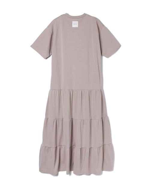 BABU-BU（バブーブ）の「TIERED CUT SEW MAXI H/S ONEPIECE（ワンピース・レディース・ブラック/ベージュ・ONE SIZE）」の8枚目の写真