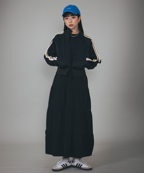 BABU-BU（バブーブ）の「TIERED CUT SEW MAXI H/S ONEPIECE（ワンピース・レディース・ブラック/ベージュ・ONE SIZE）」の13枚目の写真