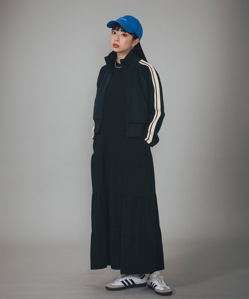 BABU-BU（バブーブ）の「TIERED CUT SEW MAXI H/S ONEPIECE（ワンピース・レディース・ブラック/ベージュ・ONE SIZE）」の15枚目の写真