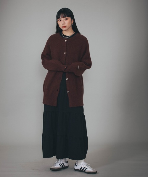 BABU-BU（バブーブ）の「TIERED CUT SEW MAXI H/S ONEPIECE（ワンピース・レディース・ブラック/ベージュ・ONE SIZE）」の18枚目の写真