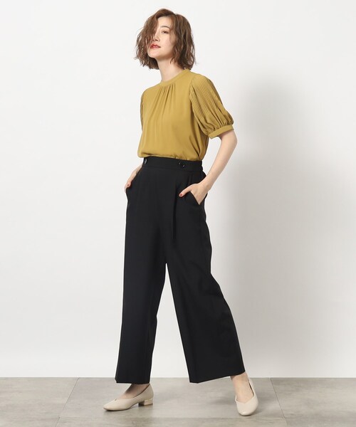 grove(グローブ)の「◆さらりとした履き心地が快適なワイドパンツ(その他パンツ・レディース・ブラック/ナチュラル/オレンジ・02/03/01/04/05)」の4枚目の写真