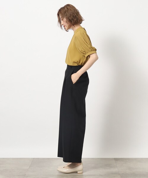 grove(グローブ)の「◆さらりとした履き心地が快適なワイドパンツ(その他パンツ・レディース・ブラック/ナチュラル/オレンジ・02/03/01/04/05)」の5枚目の写真