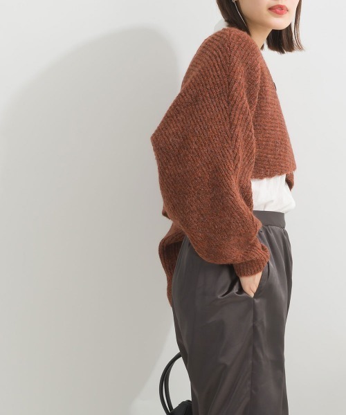 セール】フロントクロスラップニットボレロ（カーディガン/ボレロ