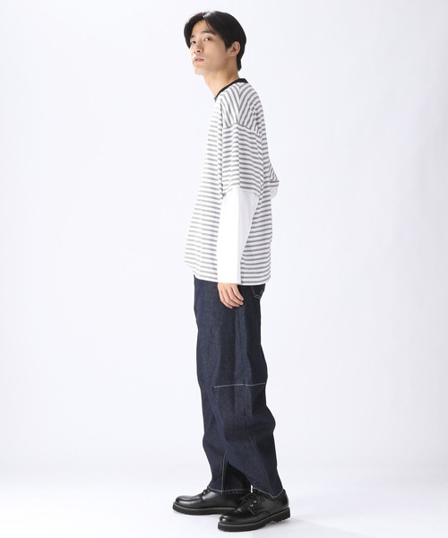 niko and...(ニコアンド)の「フェイクレイヤードロングスリーブTEE(Tシャツ/カットソー・メンズ・ブルー/その他1/その他2/ブラック・LARGE/MEDIUM)」の5枚目の写真
