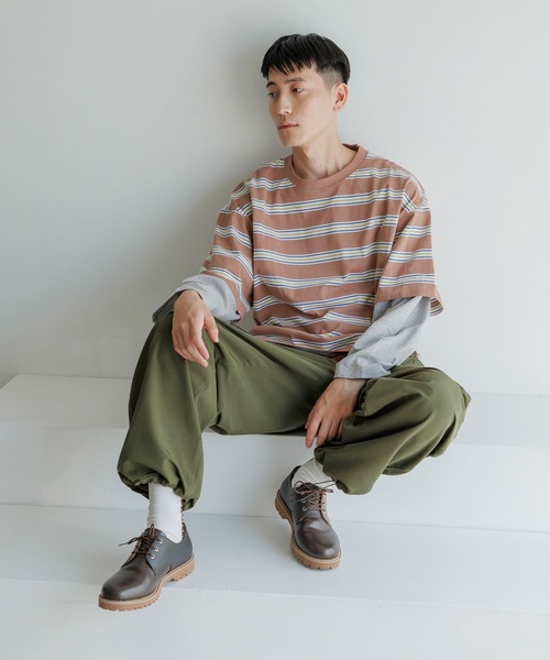 niko and...(ニコアンド)の「フェイクレイヤードロングスリーブTEE(Tシャツ/カットソー・メンズ・ブルー/その他1/その他2/ブラック・LARGE/MEDIUM)」の8枚目の写真