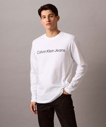【ユニセックス】インスティテューショナル ロゴ ロングスリーブ Tシャツ