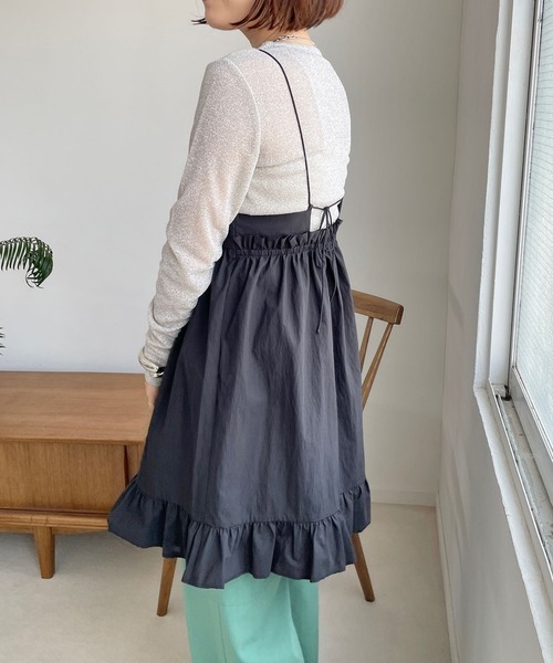 LOWRYS FARM(ローリーズファーム)の「フリルキャミチュニック 971181(キャミソール・レディース・ブラック/アイボリー/ブラウン・FREE)」の19枚目の写真