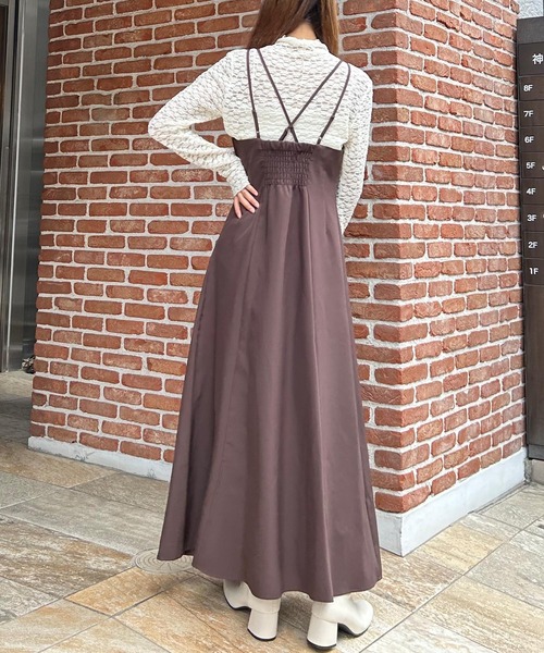 INGNI（イング）の「ダブルストラップフレアキャミ／ワンピース（ワンピース・レディース・ブラウン/ブラック・M）」の18枚目の写真